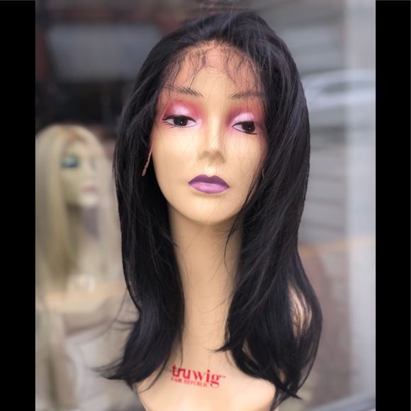 Full lace wig wispy layers longer bob 12-14 layers main image 8